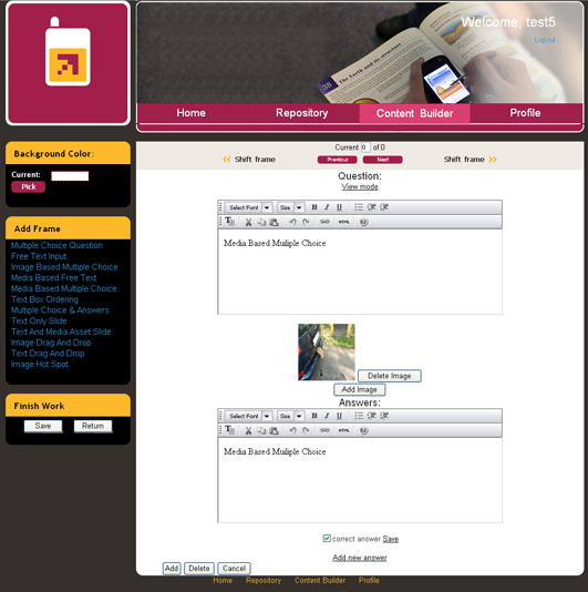 Educational Systems Content Development